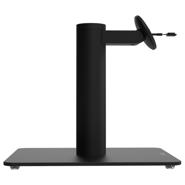 CONNECT MOUNT Pillar Single iPad with BasePlate, 10 inches,  H10 Cable, in black with CONNECT MOUNT head.