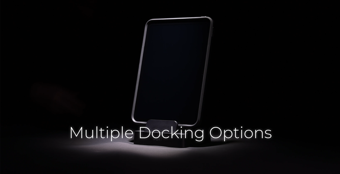 video shows multiple ways to dock and charge IPORT products