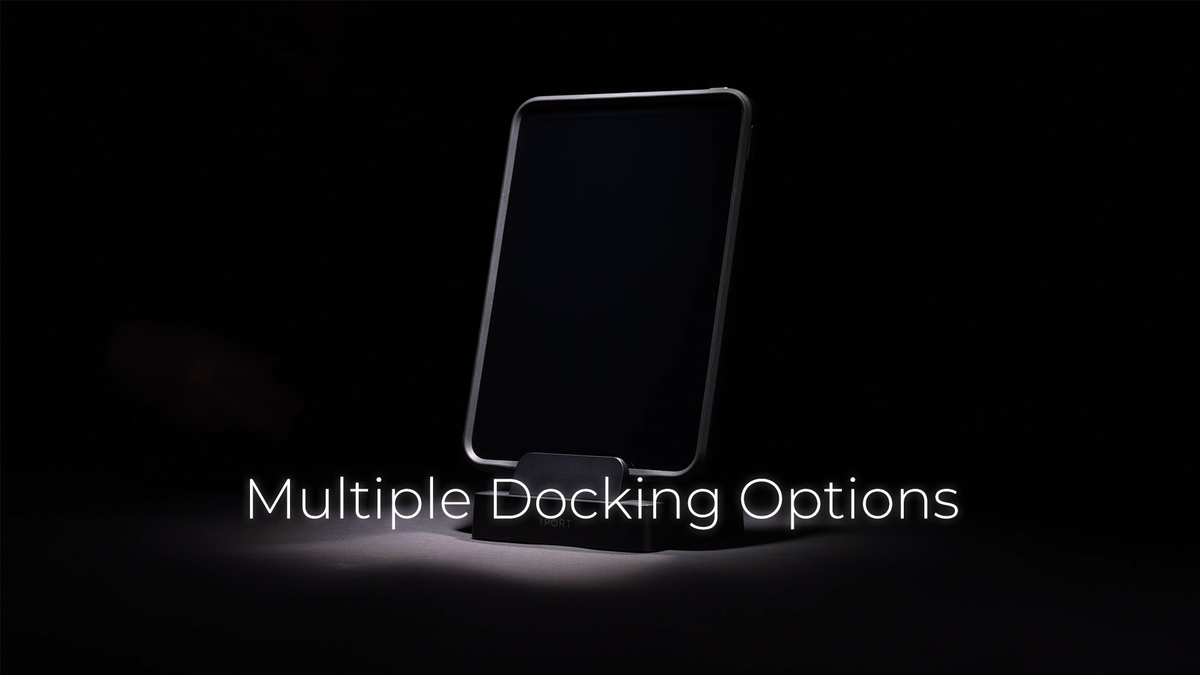 video shows multiple ways to dock and charge IPORT products