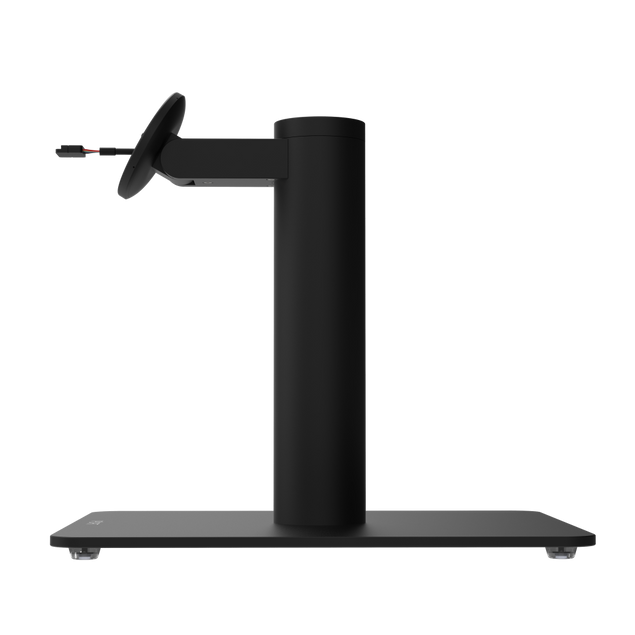 CONNECT MOUNT Pillar Single iPad with BasePlate, 10 inches,  H10 Cable, in black with CONNECT MOUNT head.